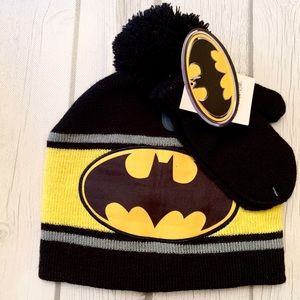 🔥2/10 DC Comics Batman infant beanie with mittens